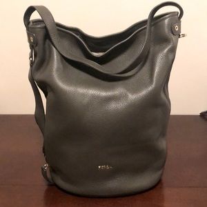 Furla Elisa L Hobo :Bucket/Duffle Bag: Army Green